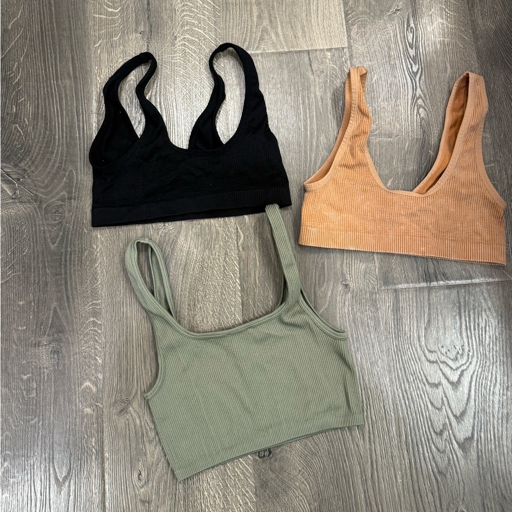 3-pack Xs Ribbed Bralettes - Picture 5 of 5